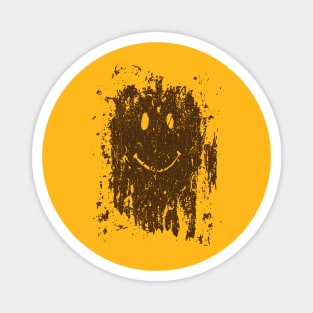 Mud Splatter Smiley Face Vintage Magnet